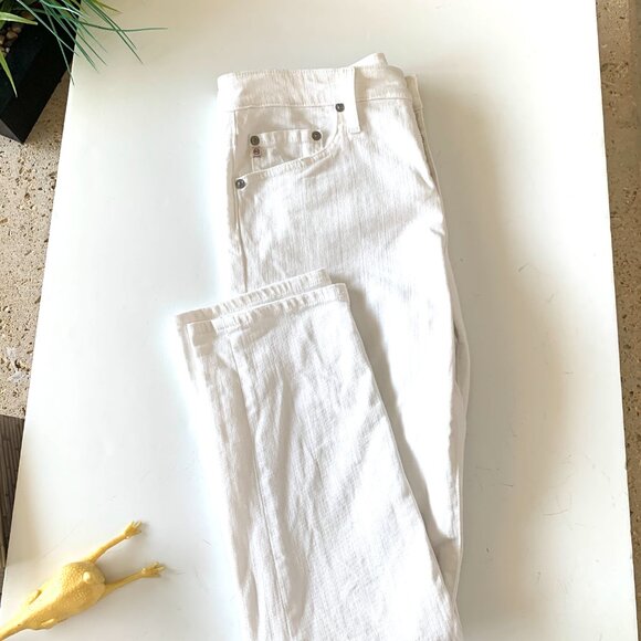 AG.- ED White Denim Jean Ex Boyfriend Slouchy Slim Woman Sz 28 R - Picture 4 of 10